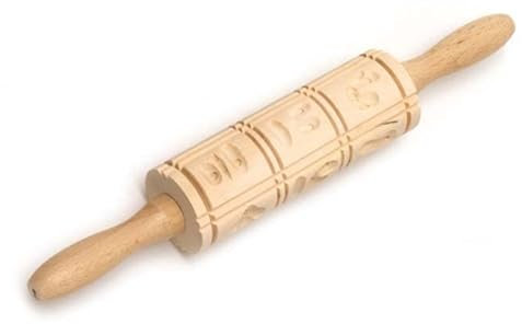 Mattarello decoro 12 motivi in legno