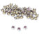 Ronde Griffe Strass Nailhead, Mode DIY Nailhead Clous Punk Spike Rivet Décoratif Cristal Perle Cuir Artisanat Tête Clou Bricolage Goujons Diamant Préréglé Embellissement Travail Argent 50Pcs 7MM