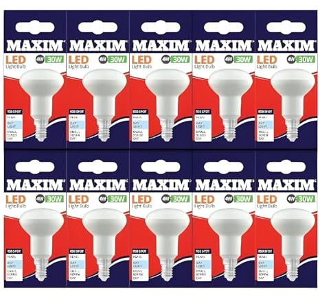 Maxim LED R50 Small Edison Screw (Daylight White) - 4watt (30watt) - 320 Lumen (Pack 10) - 30MLR50E14D5X10
