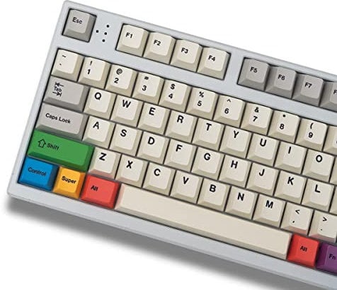 PBT Grau Weiß Tastenkappen Set Cherry Profil 141 Tasten Custom Dye-Sub Tastatur Tastenkappen für Cherry Gateron MX Schalter Mechanische Tastaturen