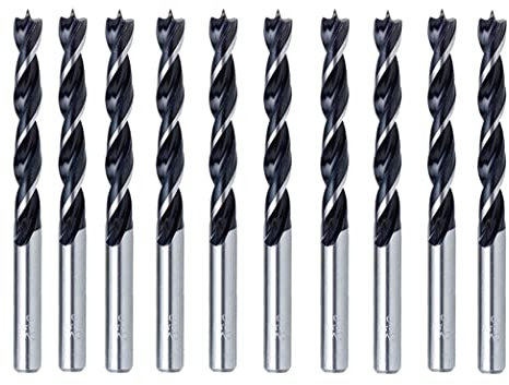 Brad Point Holzbearbeitungsbohrer, 3/16 Zoll, Sporenspitzenbohrer, Hartholz, Weichholz, 10 Stück