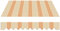 home Trends Markisenstoff 4m Markise mit Volant 4 x 3 m Markisenbespannung ersatzstoff 387 x 300cm Balkon Markise wasserabweisend & Sonnenschutz Ersatz Markisentuch P3037