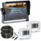 VSG24 Rückfahrkamera 7 Transporter-Set Transit inkl. 2 x Kamera, Monitor, Kabel - Wasserdicht Nachtsicht 12V-24V Robustes Rückfahrsystem für Auto Wohnwagen LKW Anhänger Wohnmobile Einparkhilfen weiß