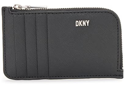 DKNY Damen Casual Phoenix Zip Classic Card Case, Schwarz/Silber, Einheitsgröße, Casual Phoenix Zip Card Case Classic Card Case