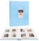 128 Hüllen Fotoalbum mit Schreibfläche, Frontfenster, Für Polaroid Fotoalben 3 Zoll Kompatibel mit Fujifilm Instax Mini 12 11 9 99 8 40, Polaroid 300, HP Sprocket, K-Pop Fotokarten (Blau)