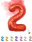LITTLE BIRTHDAY | Zahlen Luftballon | Folienballon | Helium Gas Balloon Ballon | 101 cm | 0 1 2 3 4 5 6 7 8 9 in vielen Farben | Geburtstag | Kindergeburtstag | Deko | rot 2
