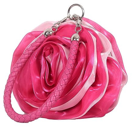 MOISTRI Seide Geld Damen Geldbörsen Blumen Geldbörsen für Abschlussball Handtasche Damen Abend Handtaschen Geldbörsen für Hochzeiten Kleinformat Rose