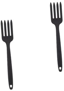 BESTonZON 2 Uds Tenedor De Cocina De Silicona Utensilio De Cocina Resto De Utensilios De Silicona Platos De Pasta Colador De Fideos Utensilio De Cocina Para Hornear Tenedor De Cocina Casero