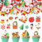 GoldRock Tortendeko Weihnachten Essbar,60 Stk Essbare Kuchen Deko Weihnachten,Tortendekoration Weihnachten,Esspapier Weihnachten Deko Muffin Torte,Essbare Weihnachtsdeko,Streudeko Weihnachten Cupcakes