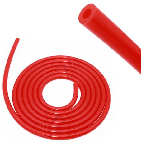 Tuyau en silicone haute température - Rouge, diamètre intérieur 12 mm, longueur 3 m - Tuyau d'aspiration pour eau de refroidissement, liquide de refroidissement, système de turbine