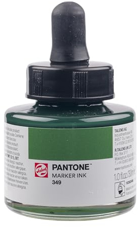 Talens | Pantone Marker-Tinte 30 ml 349 | Flüssige Tinte + Marker-Nachfüllung | Wasserbasierte, pigmentierte Tinte in 108 Pantone-Farben