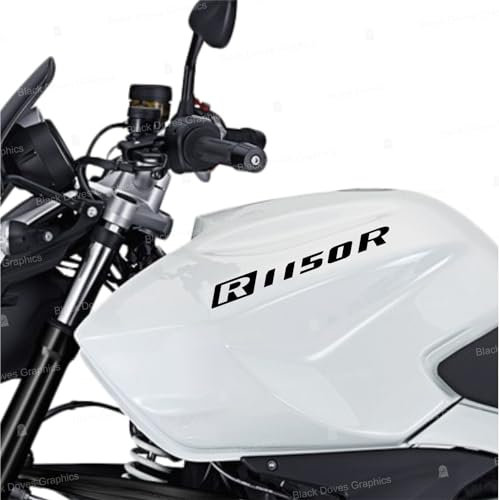 2pz Adesivi Compatibili con Serbatoio R1150 R R 1150 R1150R (Nero OPACO)