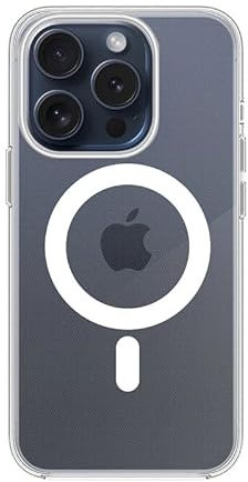 Max Power Digital Compatible con Magsafe para móvil Apple iPhone 15 Pro MAX Funda Carcasa Silicona Transparente Resistente