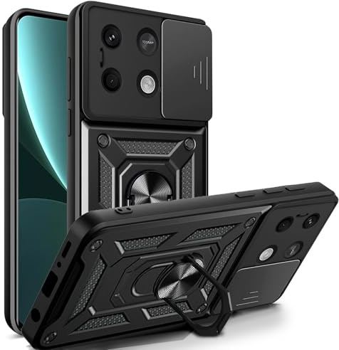 betterfon Handyhülle für Xiaomi Redmi Note 13 5G | Stoßfest & Kratzfest | Mit Kameraschutz, Anti-Fingerabdruck & robustem Panzerschutz-Design | Schwarz