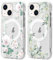 Xylota 2 Stück Magnetisch Hülle für iPhone 13 Mini 5.4'' [Kompatibel mit MagSafe], Blumen Blumen Muster Mädchen Aesthetic Design Klare Handyhülle, TPU Transparent Schutzhülle für iPhone 13 Mini