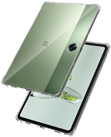 MEMELOKA Coque pour OnePlus Pad GO, Housse Etui en Transparent Anti-Jaunissement Silicone TPU Souple avec Coins Renforcés, Antichoc Coque pour OnePlus Pad GO