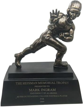 haobook Heisman Memorial Trophy der wertvollste Fußballspieler -Preis in der American University Harz Custom Trophies Rugby Souvenir Club Themen -Display Ornamente