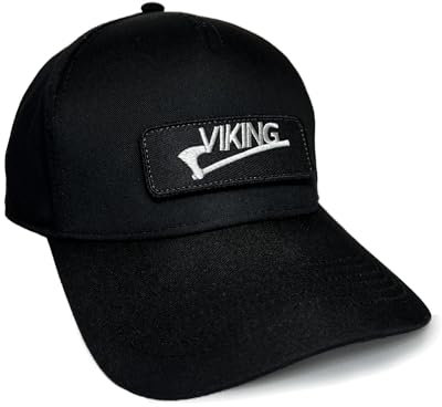 No Face No Name Basecap Viking in schwarz I Unisex frei einstellbar I bestickter Patch I Snapback Cap Kappe Mütze