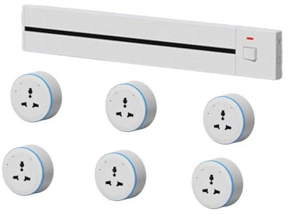 Aluminum Wall Power Rail Open Installation Power Rail Office Kitchen Socket Sideboard Power Rail Socket,B-60CM