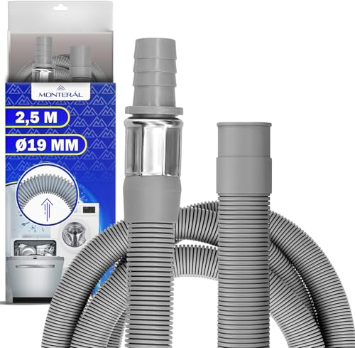 Rallonge de Tuyau Vidange Machine a Laver et Lave Vaisselle Universelle 2,5 m Ø19/20 mm - Garantie de 10 Ans - MONTERAL