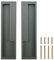 MOROBOR Zinc Alloy Flush Pull Handles, 2pcs Embedded Sliding Door Handle with Hidden Screws, 7.8'' Modern Simple Door Pull Handle for Sliding Barn Drawer Cupboard Wardrobe/Matte Grey