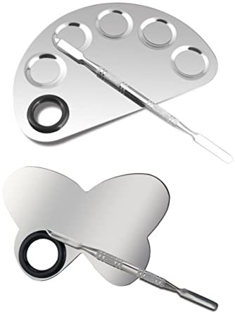 HAPINARY 2piezas Paleta Para Decoración De Uñas Espátulas Inoxidable Para y Maquillaje