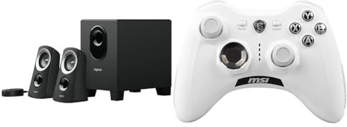 Logitech Z313 2.1 Lautsprecher-System & MSI Force GC30 V2 White Kabelloser