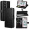 carinacoco Case for Doro 8200 4G, Premium Flip Folio Wallet + Inner Slim TPU Case, with [Card Slots] and [Stand Function], RFID Blocking, Magnetic Closure Shockproof Cover for Doro 8200, Black