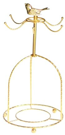 Qianly Supporto per Tazze Da Caffè con Gancio per Appendere E Risparmiare Spazio in Cucina, Oro