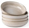 GBHOME 9'' Large Ceramic Pasta Bowls, 38oz Stoneware Set of 4, Wide Serving Bowls for Kitchen, Fruit, Salad, Oatmeal, Microwave Safe, Reactive Glaze-Cappuccino