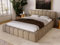 GRAINGOLD Alicante Bett 180x200, Polsterbett mit Bettkasten, Polsterbett mit Stauraum, Bouclé-Stoff, mit Lattenrost, mit Kopfteil, ohne Matratze (Braun, 180x200)