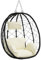 vidaXL Hängestuhl Creme Weiß Poly Rattan Groß Wetterbeständig Für Außenbereiche Gepolstertes Nest zum Schaukeln auf Balkonen und in Gärten Polyester Zeitgenössisch Patio Balkon Modern
