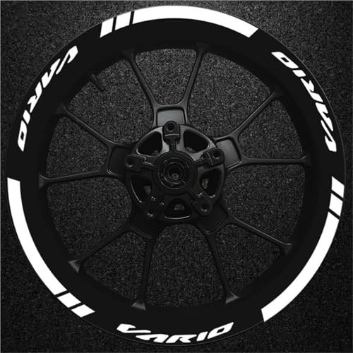 CYDJML Reifenaufkleber-Set Motorrad-Felgenaufkleber Für Vario 125 V1 V2 V3 14 Zoll Mit Reflektierenden Streifen Motorrad-Radnabenaufkleber(Farbe 9)