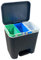 Denox | Cubo de basura para reciclar con hasta 3 compartimentos | Capacidad 45L | Dos modos de apertura | Color Antracita | Diseño compacto | Fácil reciclaje |