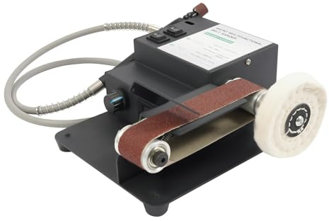 LENDISIY Mini Bandschleifer 350W Doppelschleifer Elektrischer Schleifer DIY Poliermaschine Bandschleifmaschine Riemenschleifer Bench Belt Grinder
