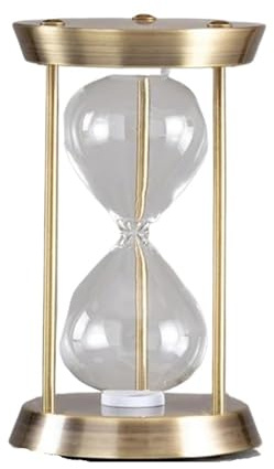 Cadeaux Sablier, Sablier doré, horloge de sable, verre, métal, minuterie, plusieurs tailles(Gold A (S))
