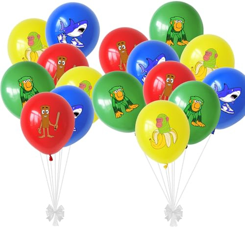 ItaliiIIan BraiiIInrot Luftballons, Ballons, 18 Stück Geburtstagsdeko | Themed Party Supplies, Geburtstagsdekorationen Rot, Gelb, Blau, Grün