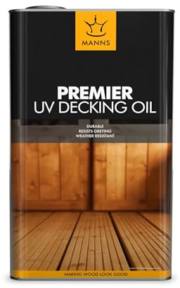 Manns Premier UV Decking Oil - Natural Oak - 5L