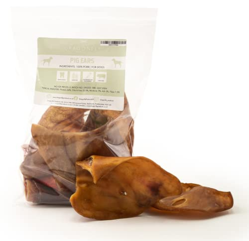 Dragonfly Products Pigs Ears for Dogs, Natural Air-Dried Long Lasting Chew