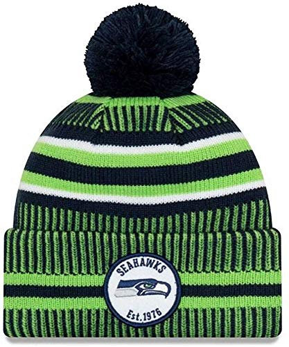 New Era ONF19 Sport Knit Mütze Seattle Seahawks Grün Blau, Size:ONE Size
