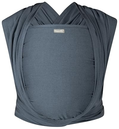 Hoppediz Frühchen-Babytragetuch ab Geburt, Stone 4,60 m | Ergonomisches Tragetuch, extra schmal für zarte und frühgeborene Babys, inkl. Anleitung