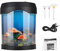 Desktop-Aquarium mit Licht USB Mini Quallen LED-Beleuchtung Farbwechsel Nachtlampe Dekoration Schlafzimmer Home Bars (6,69 × 3,54 × 9,06 Zoll)