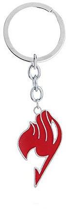 Fairy Tail Schlüsselanhänger aus Metall mit Guilde-Logo, Rot