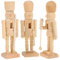 Happyyami 3pcs Unfinished Wooden Nutcrackers Christmas Nutcrackers Soldier Wooden Craft Kit Paintable Nutcracker Figures for DIY Xmas Decor