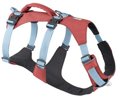 Ruffwear Flagline Hundegeschirr mit Griff, Lleichtes, Verstellbares Gehgeschirr, 3 Leinenbefestigungspunkte, verstärktes Gurtband und starker V-Ring aus Metall, Salmon Pink (Medium, 69-81cm)