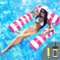 Bouee Piscine Adulte, Hamac Flottant Matelas Piscine Gonflable Siege Piscine Transat (Rose)