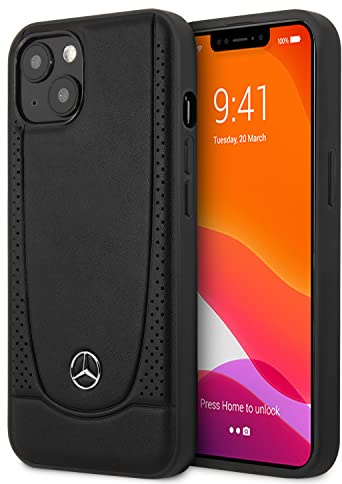 CG MOBILE Mercedes-Benz Schutzhülle für iPhone 14 Plus in Schwarz mit Perforatio
