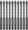 sourcing map 10pcs Masonry Drill Bits, 7mm Concrete Drill Bit 1/4 Hex Shank Ceramic Tile Drill Bit Carbide Tip for Brick, Glass, Plastic, Ceramic Tile, Wall Mirror, Black