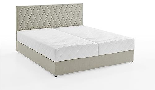 ATLANTIC home collection Stauraumbett Benita, mit Taschenfederkern 180 x 200 cm Creme