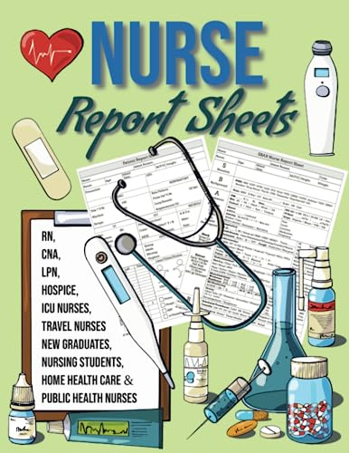 Nurse Report Sheet Notebook, Organize Your Work Day, SBAR Patient Reports, Appreciation Gift for ICU Nurses, RN, LPN, CNA, Nursing Students, Graduates ... Travel Nurses, & Public Health Nurses
